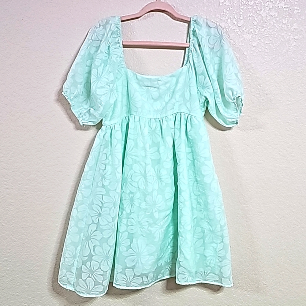 Excellent - Mint Feminine Flowery Dress